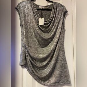 Calvin Klein silver blouse